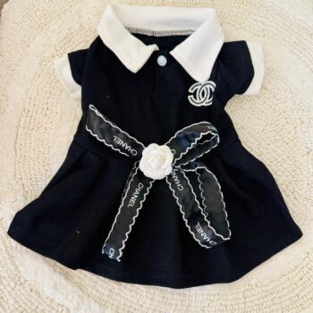 Vestido Casual Negro c/Moño