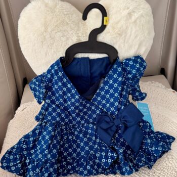 Vestido Azul Casual c/Moño